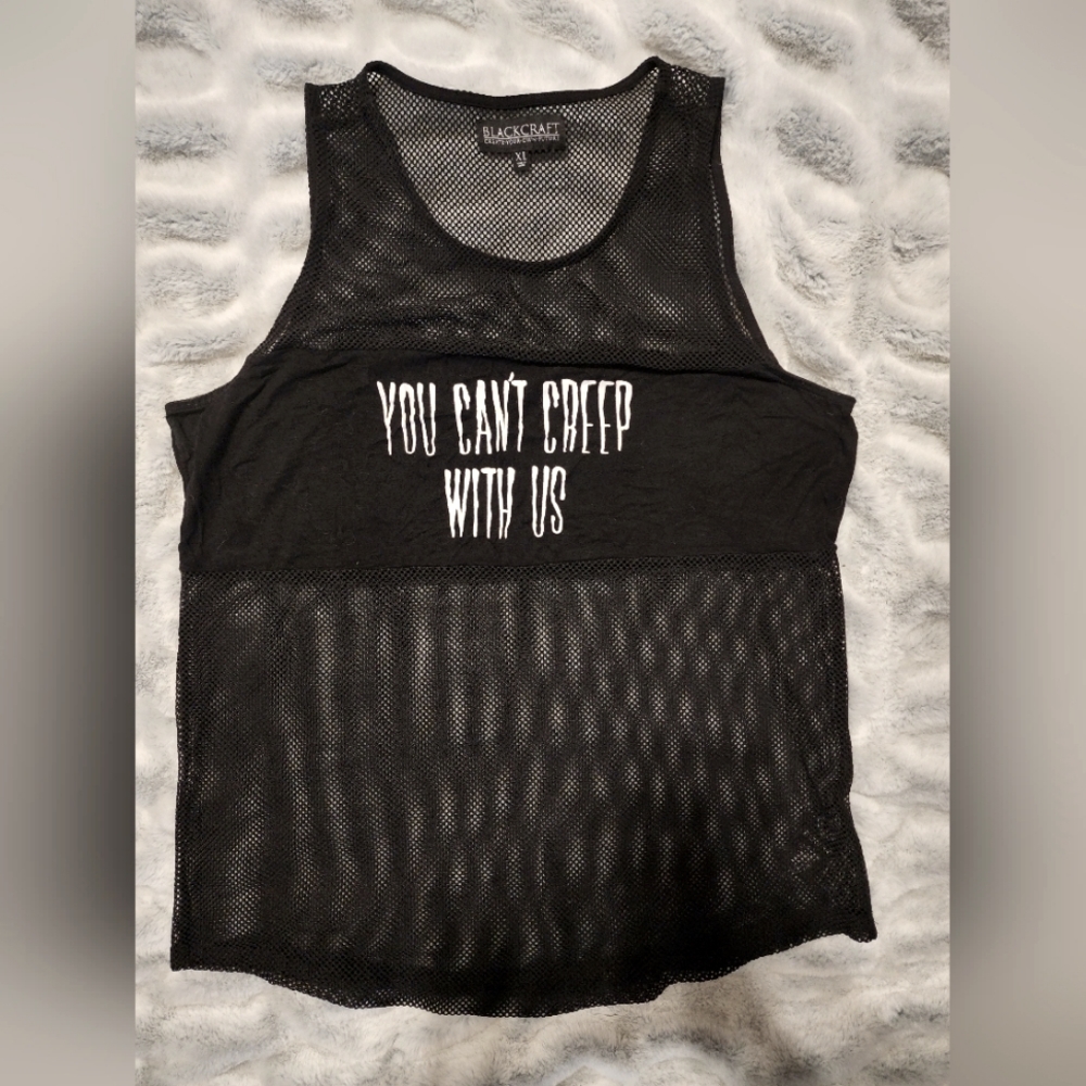 Blackcraft Cult You Can't Creep With Us mesh tank (Hot Topic Exclusive)..